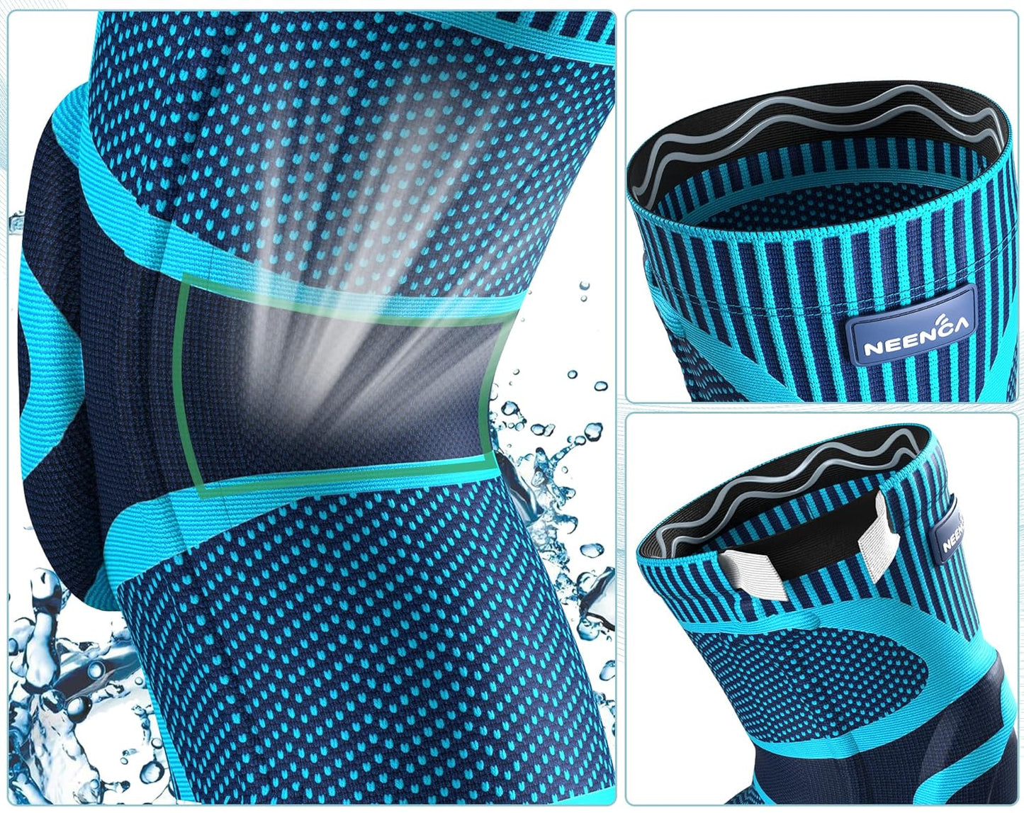 - Ginocchiera Di Compressione, Con Cuscinetti in Gel per Patella E Stabilizzatori Laterali a Molla, Protezione Medica per Corsa, Menisco, Artrite, Sollievo Dal Dolore Articolare, ACL, Recupero