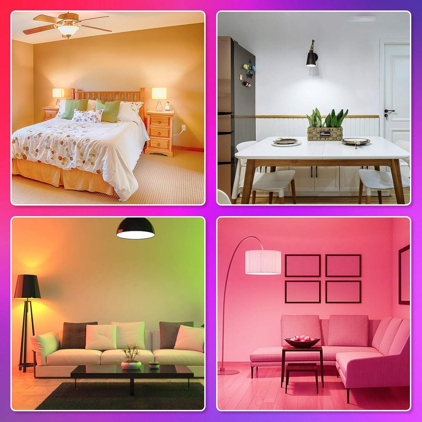 GU10 Alexa, 5W=50W 500LM Decorazione Natalizia GU10 LED, Faretti GU10 Multicolore GU10 Smart WIFI Compatibile Google Home, Lampadina LED GU10 Telecomando APP Controllo Vocale, Timer, 4 Pezzi