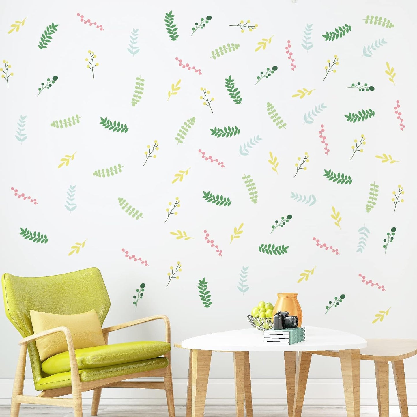 7 Stile Foglie Di Piante Adesivo Da Parete Foglia Di Canfora Ruyi Foglie Di Albero Adesivi Murali Olmo Foglia Di Quercia Adesivo Da Parete per Camera Da Letto Decorazioni per La Casa