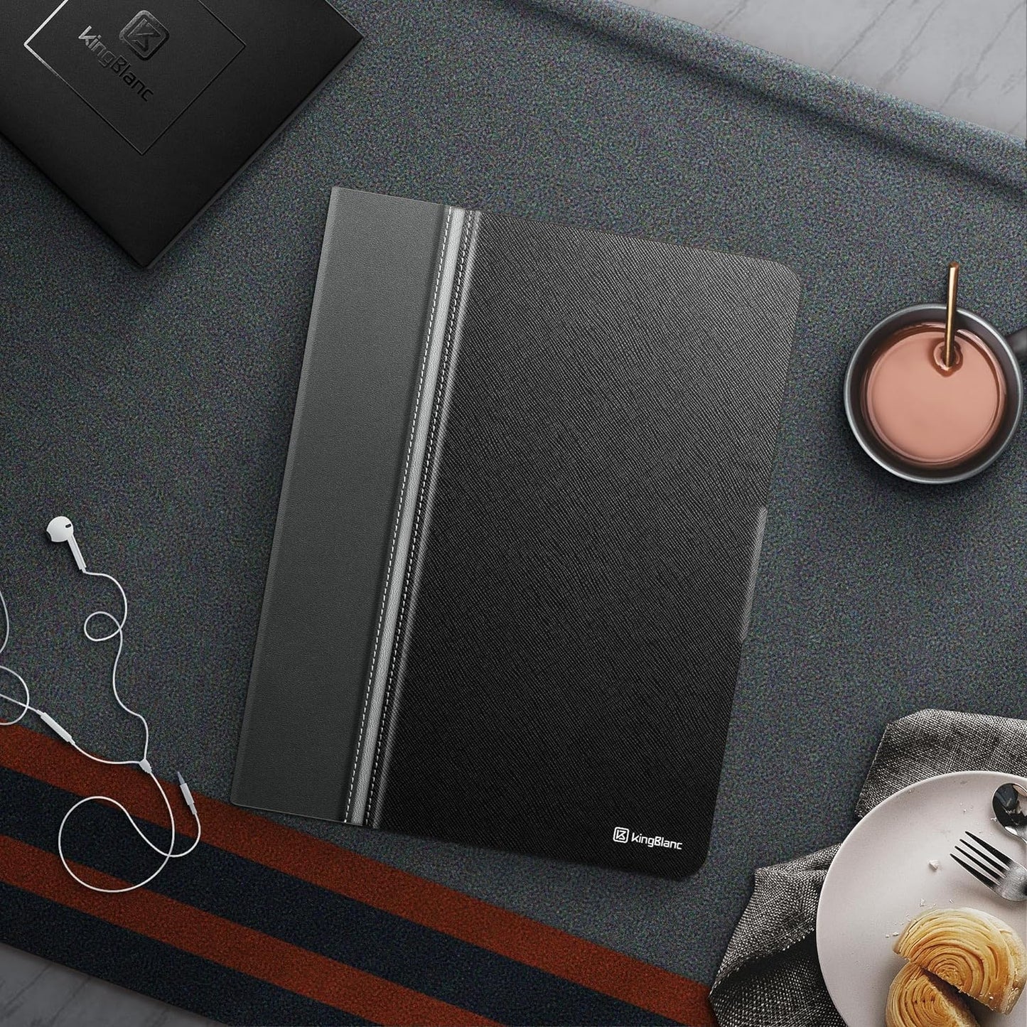 Custodia per Ipad Air 3 10.5" 2019 / Ipad Pro 10.5" 2017 Modello Con Portapenne, Funzione Auto Sleep/Wake & Supporto, in Pelle Vegana, Smart Cover Case per Ipad Da 10.5"