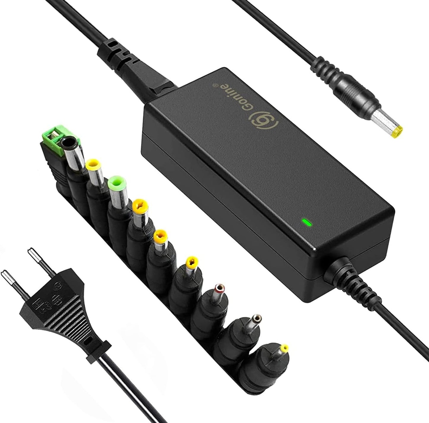 Gonine Alimentatore Switching 12V 5A 60W Adattatore CA Con Spina CC 5,5 X 2,1 Mm E Connettore Jack CC 11 PC per Strisce Luminose a Led, Monitor Del Computer E Altro