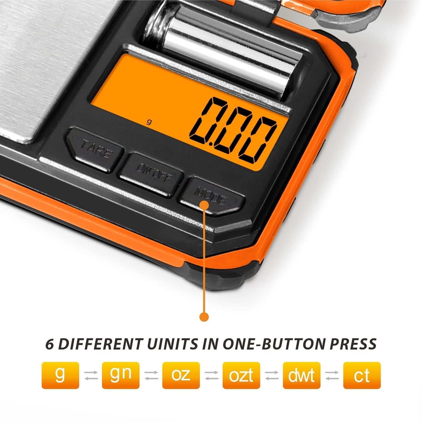 Bilancia Tascabile Di Precisione, 200 G X 0,01 G, Bilancia Digitale per Alimenti Con Display LCD, Conversione Con Un Clic Da 6 Unità, Mini Scala per Erbacce/Cucina/Monete (Batteria Inclusa)