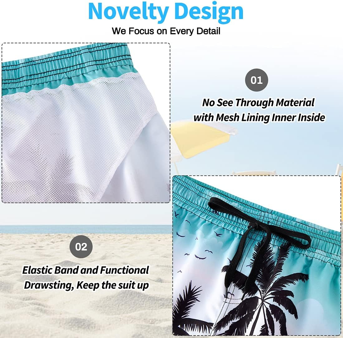 Uomini Tronchi per La Spiaggia Da Uomo Di Costume Da Bagno Con Stampa Corti Pantaloncini Shorts