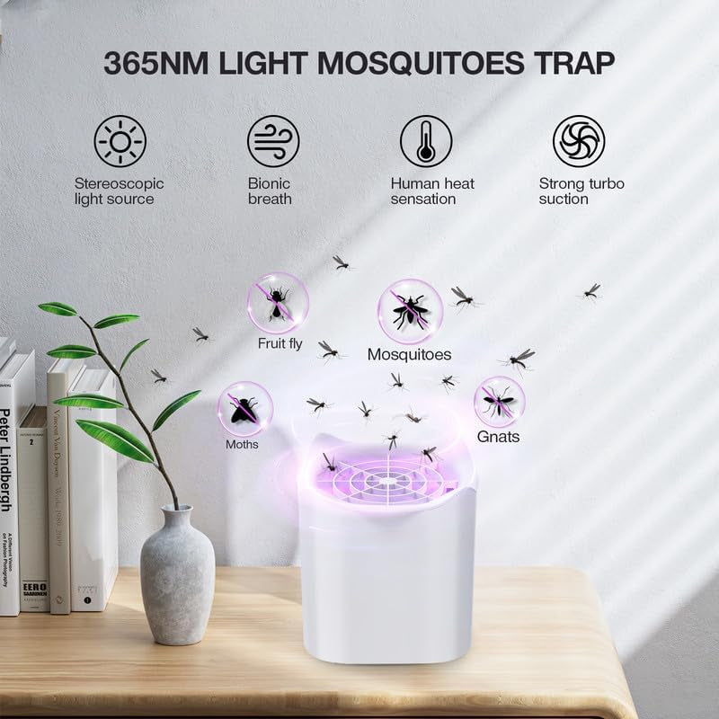 Insetticida Elettrico USB Trappola per Mosche, Zanzare, Lampada per Zanzare, Lampada per Zanzare, Lampada a Zanzara, Lampada Leggera, Trappola per Mosche Di Frutta, Cucina, Interni Ed Esterni