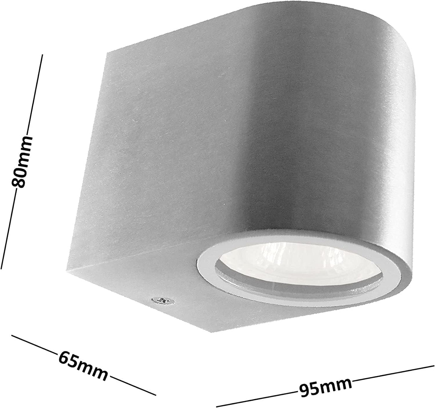 4W Downlight LED Apparecchio per Esterni | Apparecchio Da Parete in Alluminio New York 1-Fold | IP54 Incl. Lampadina | Apparecchio Da Parete in Bianco Caldo per Interni Ed Esterni