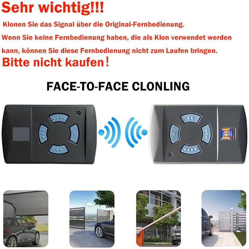 868,3 Mhz, Telecomando per Porta Del Garage, Trasmettitore a Mano, Compatibile Con Hormann HSM2 HSM4 HS1 HS2 HS4 HSE2 HSZ1 HSZ1 HSZ2 HSP4 HSP4-C HSD2-A HSD2-C Hörmann