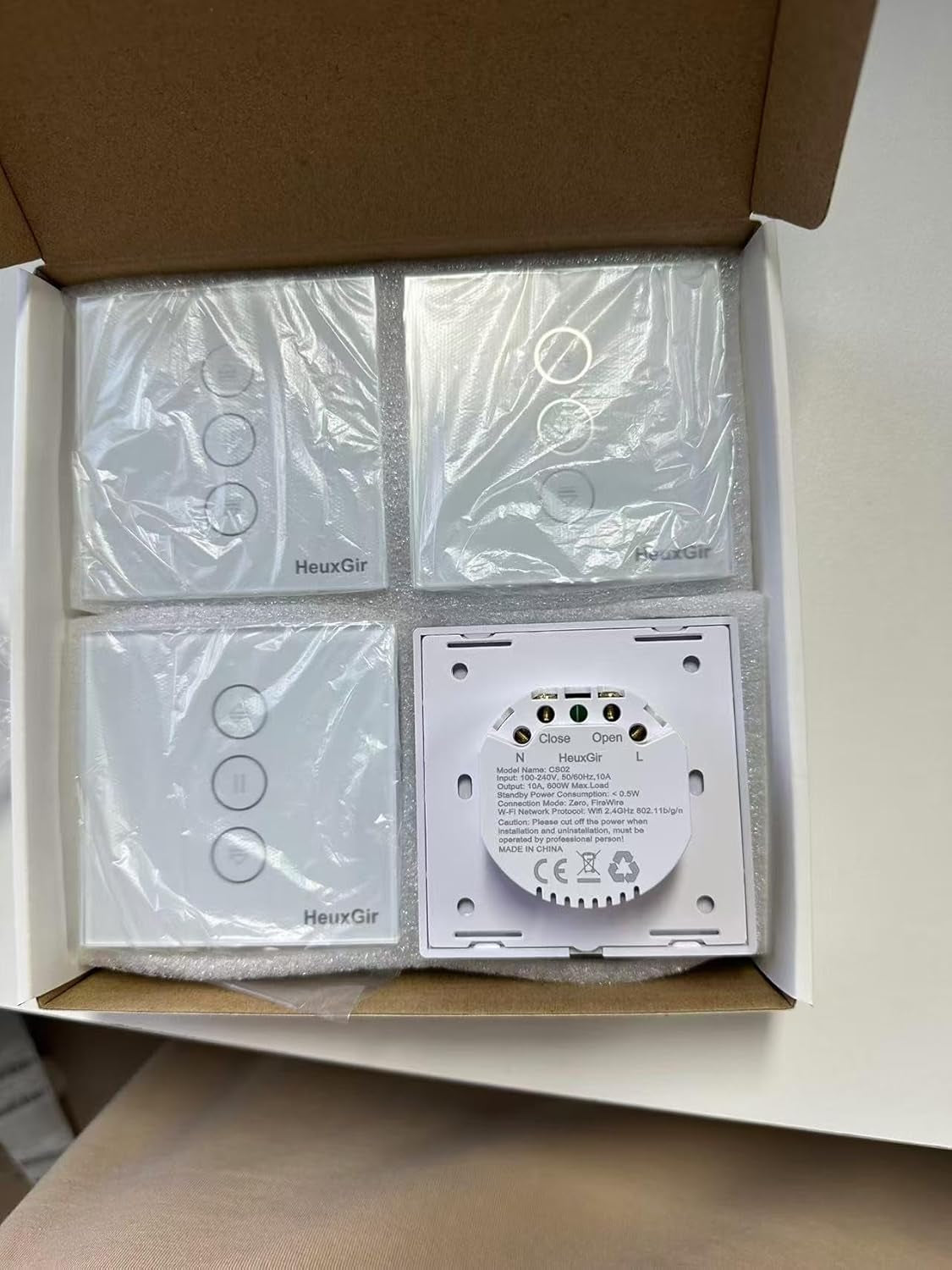 Interruttore per Tapparelle Wlan per Cento, Alexa WLAN, Interruttore per Tapparelle Con App Controllabile E Funzione Timer, Interruttore a LED Intelligente Compatibile Con Echo Alexa/Google