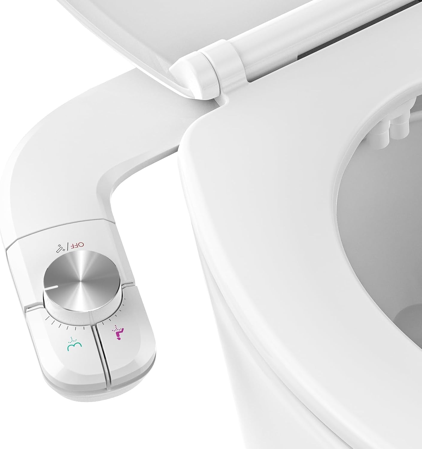 Inserto per Bidet Non Elettrico, Con Doppio Ugello Autopulente Retrattile, Pulizia Anteriore E Posteriore, Interruttore a Pressione Regolabile per Acqua Fredda