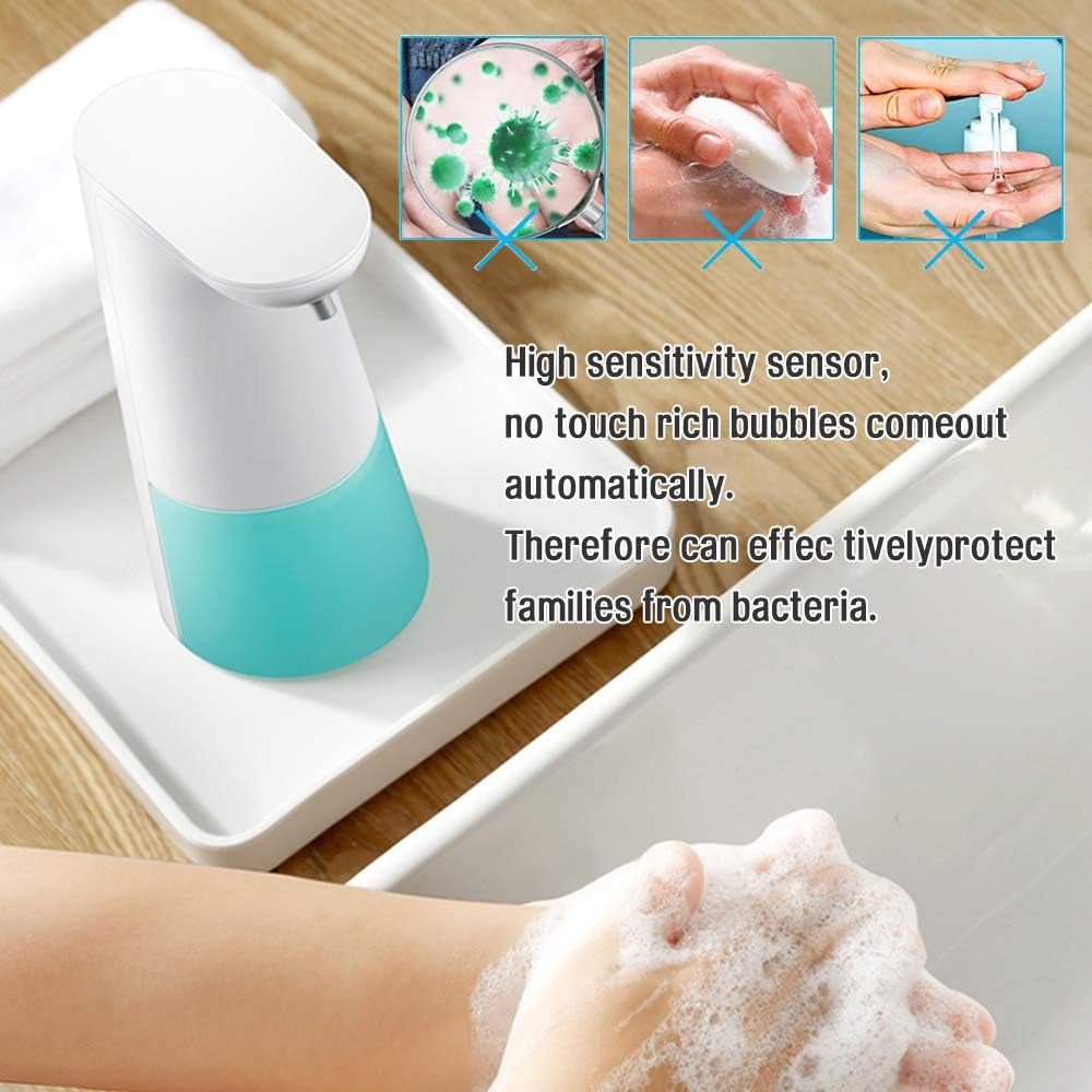 Dispenser Sapone Automatico, Dispenser Sapone 250Ml Con Sensore a Infrarossi Senza Contatto E Base Impermeabile per Bagno E Cucina