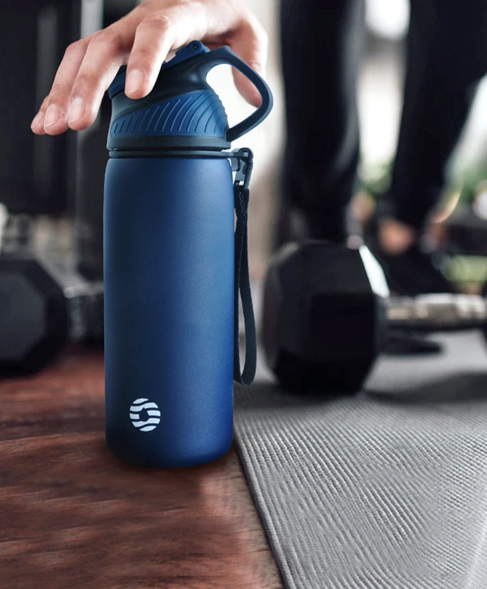 Borraccia Termica Con Tappo Magnetico 1L, 800Ml, 600Ml, 400Ml Bottiglia Termica per Bambini - Senza Bpa/Senza Perdite Borracce Acciaio Inox per Scuola, Sport, Palestra, Ciclismo