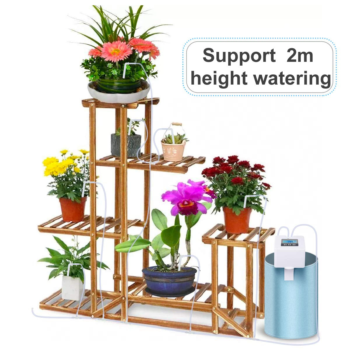 Irrigazione Automatica Vasi, Impianto Di Irrigazione Balcone Terrazzo, Sistema Di Irrigazione Automatica, Usb/Alimentazione a Batteria, Ideale per Le Vacanze