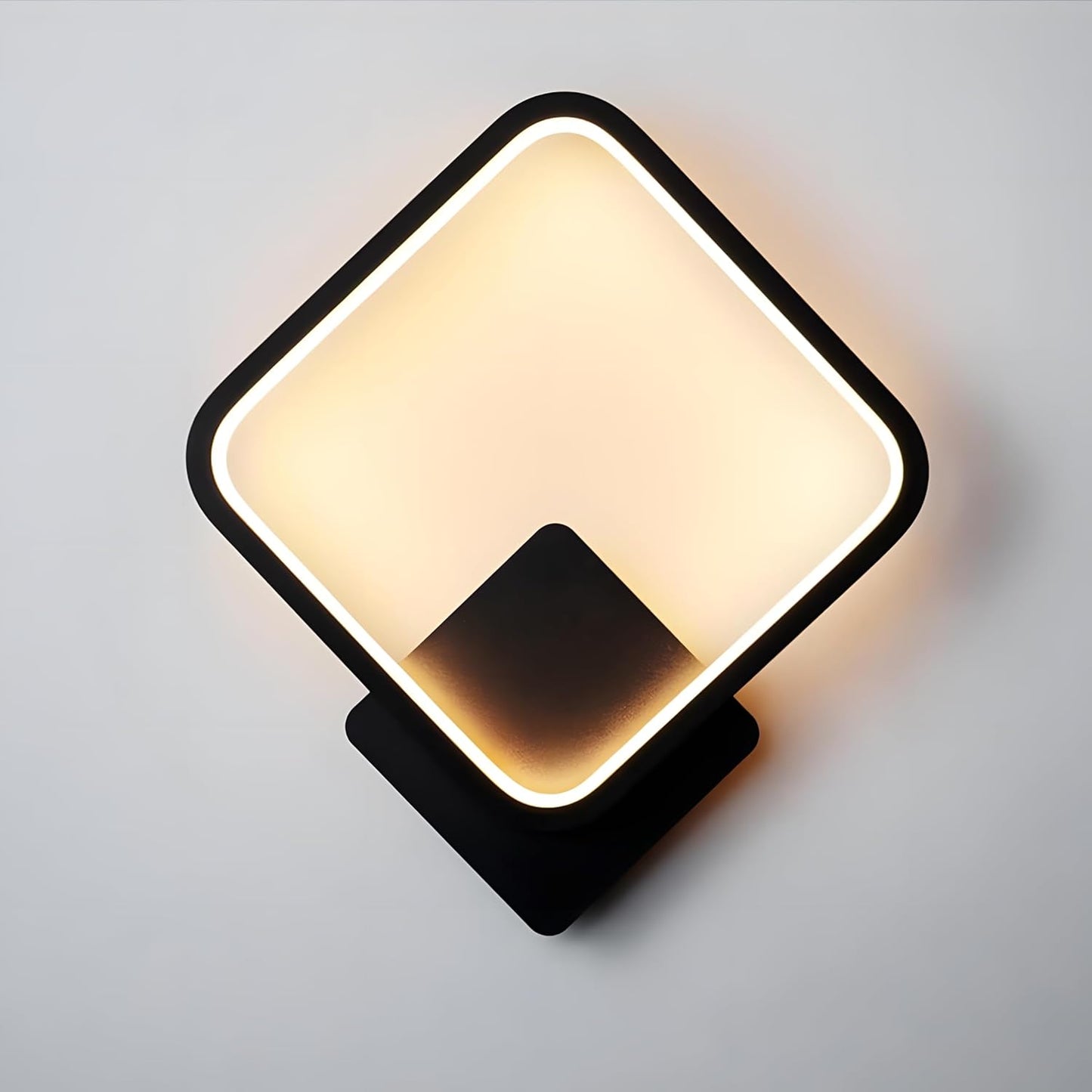 Applique Da Parete Interno,14W LED Moderno Lampada Da Parete,1400Lm Applique Da Parete Interno Nero,3 Temperatura Colori Lampada a Muro per Camera Da Letto Soggiorno Corridoio Scale 110-220V
