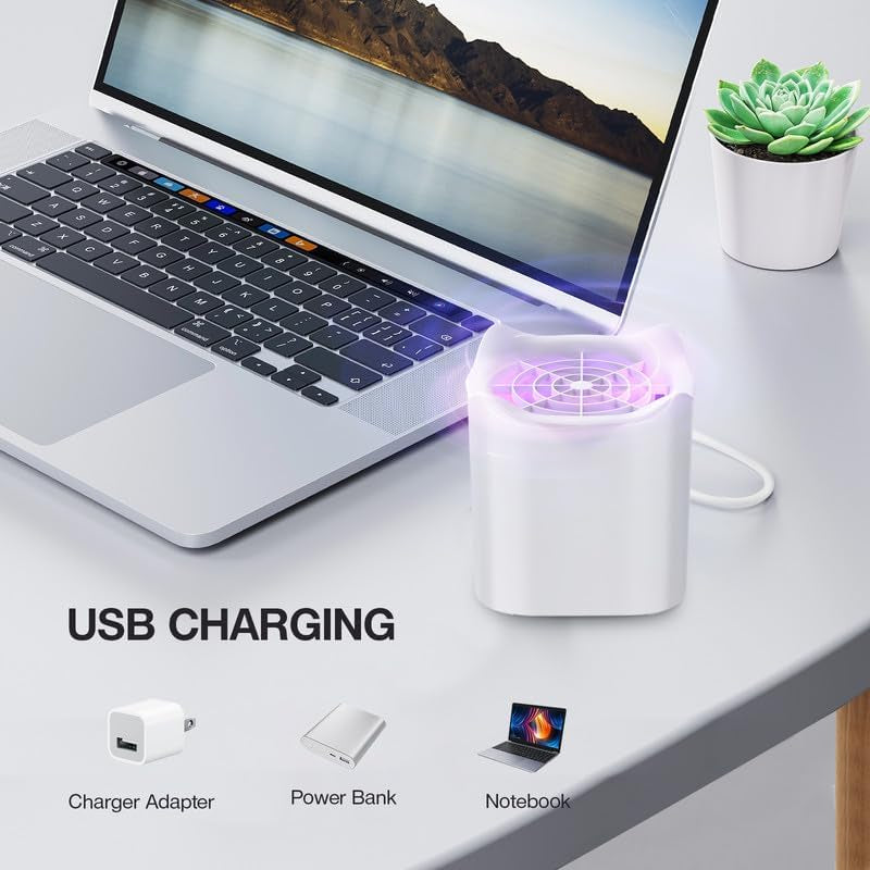 Insetticida Elettrico USB Trappola per Mosche, Zanzare, Lampada per Zanzare, Lampada per Zanzare, Lampada a Zanzara, Lampada Leggera, Trappola per Mosche Di Frutta, Cucina, Interni Ed Esterni