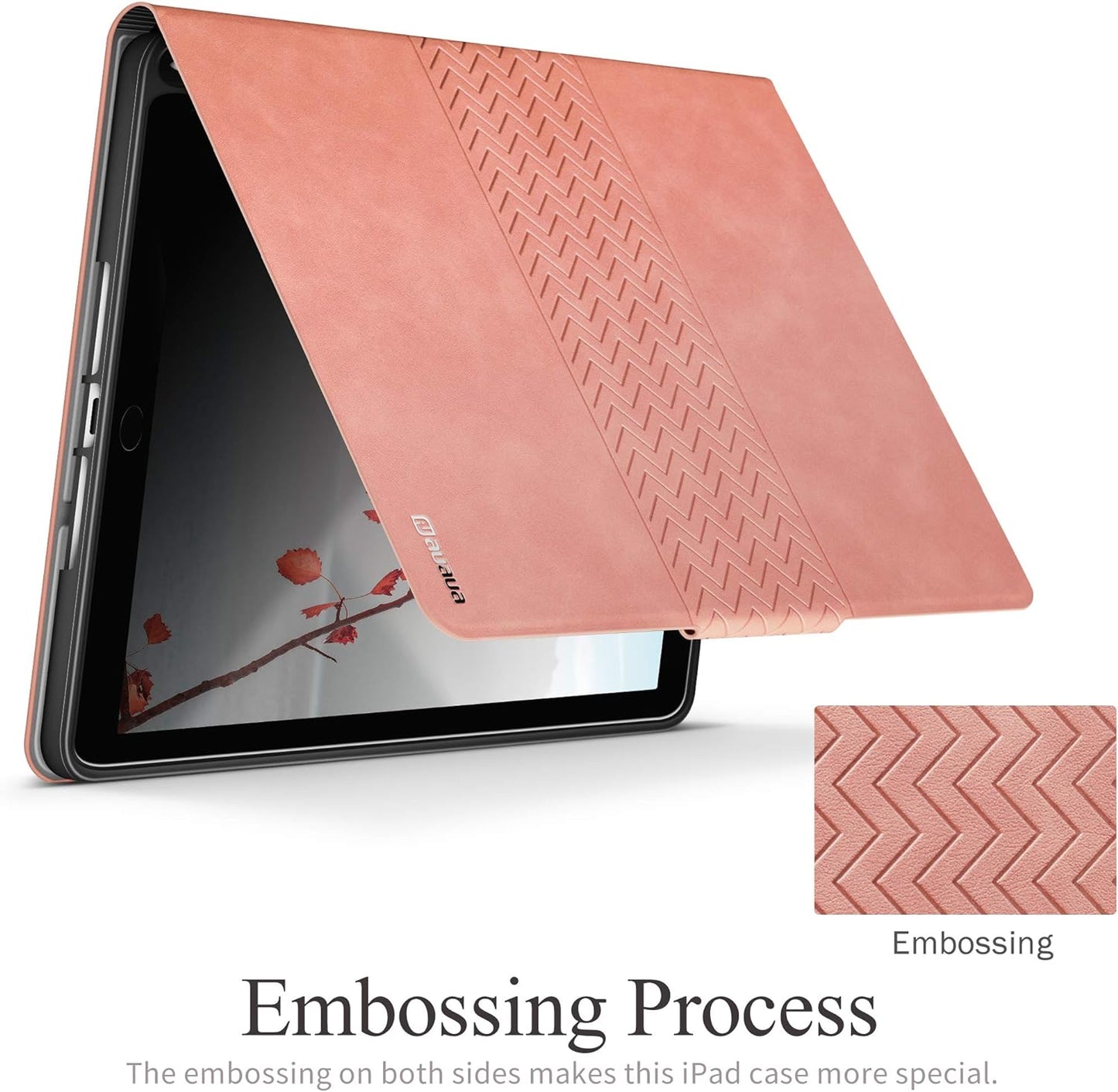 Custodia per Ipad 9A Generazione 2021, Ipad 8A Generazione 10.2" 2020, Ipad 7A Gen 2019, Con Portapenne Integrato, Auto Svegliati/Sonno (Rosa)