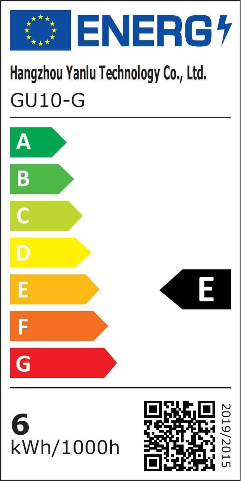 Gu10 LED Bianco Freddo CRI>90, 5W 550Lm, 6000K, Sostituzione Lampadina Alogena 50W, Angolo Di Emissione 120 Gradi, Lampada a Riflettore GU10 LED, Non-Dimmerabile, 10 Pezzi