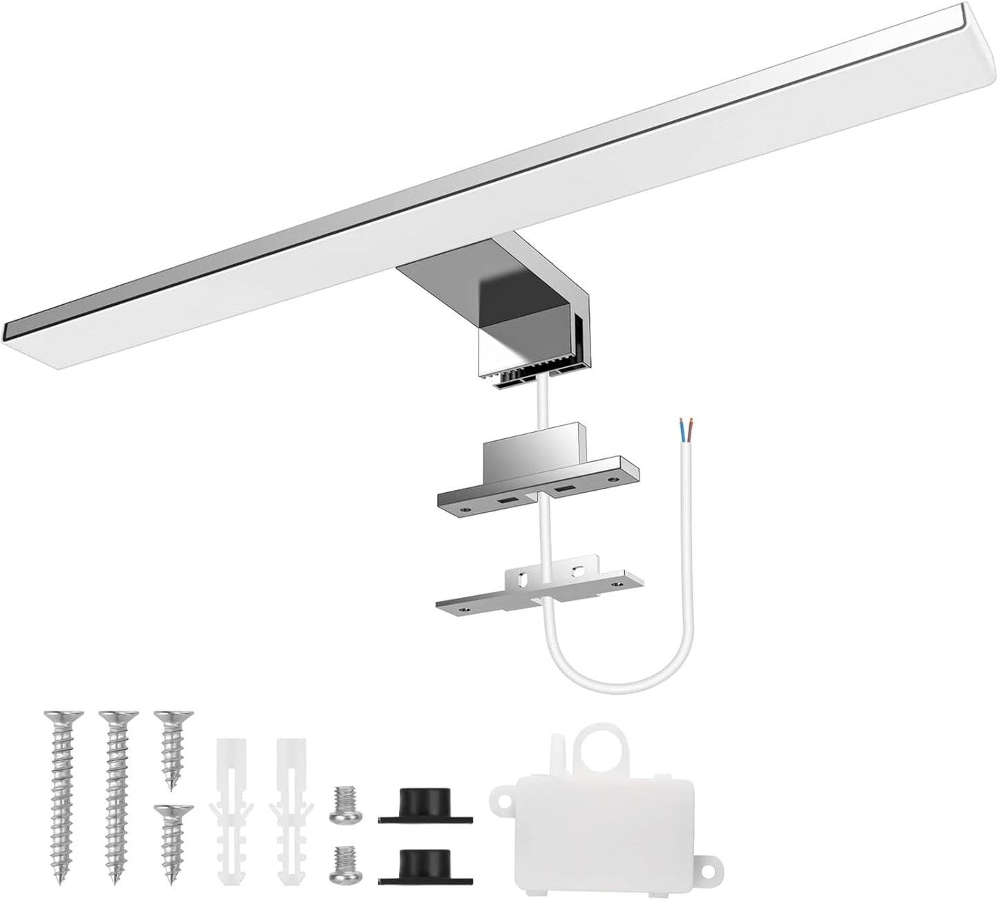 Lampada Specchio Bagno 10W,40CM 820LM Luce Specchio Bagno Led,Bianco Freddo 6500K E Resistente All'Acqua IP44 Luci Specchio Bagno CLASSE II per Armadietto a Specchio