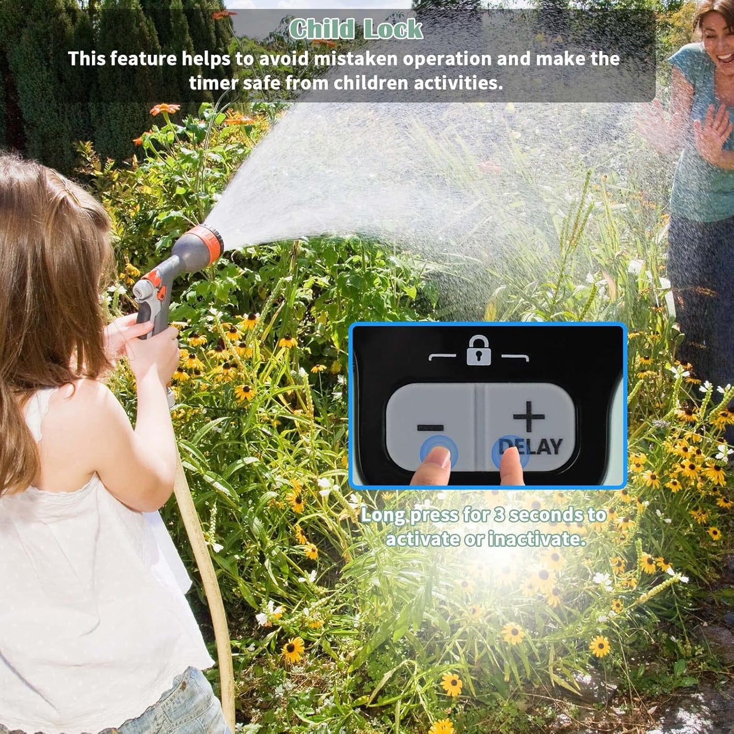Irrigatore Giardino Timer per Irrigazione Giardino Computer Irrigazione IPX5 Timer Automatico Dell'Acqua Facile Controlla