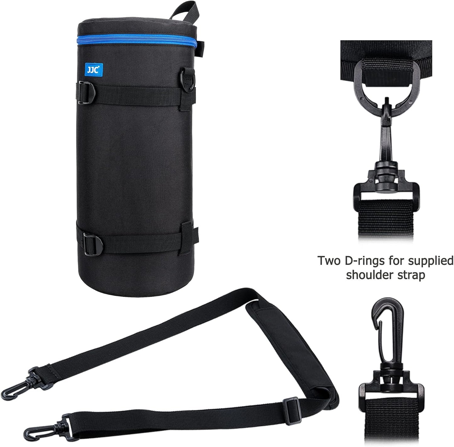 Custodia Deluxe per Obiettivi Sony FE 200-600 Mm F5.6-6.3G OSS, Custodia Protettiva Impermeabile per Obiettivi Con Tracolla E Cuscino Staccabile (Dimensioni Interne 14 X 36,8 Cm), Nero , Moderno