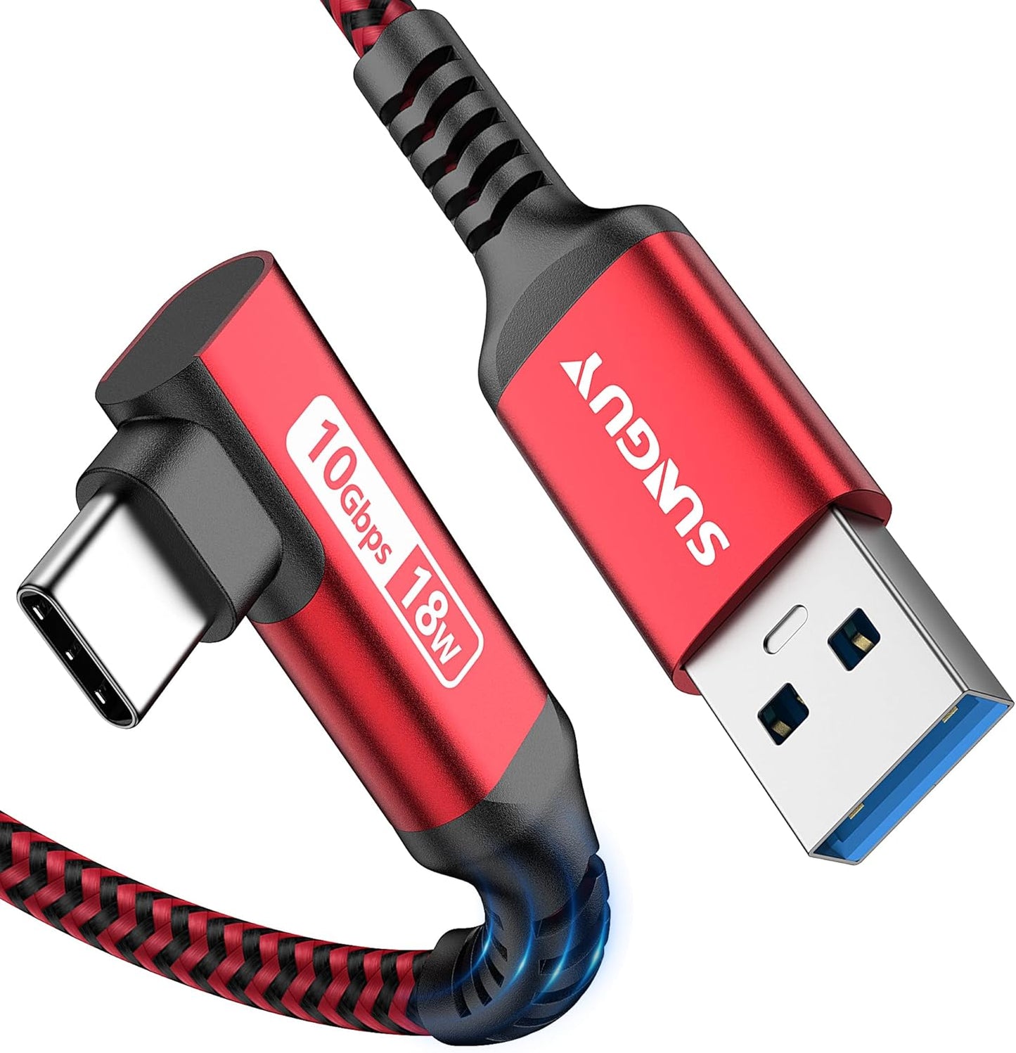 Cavo USB a USB C, 0.5 M 10 Gbps USB 3.1 Gen 2 USB C Compatibile Con Android Auto, Galaxy S24, SSD, Xperia Pro, Rosso Xiaomi