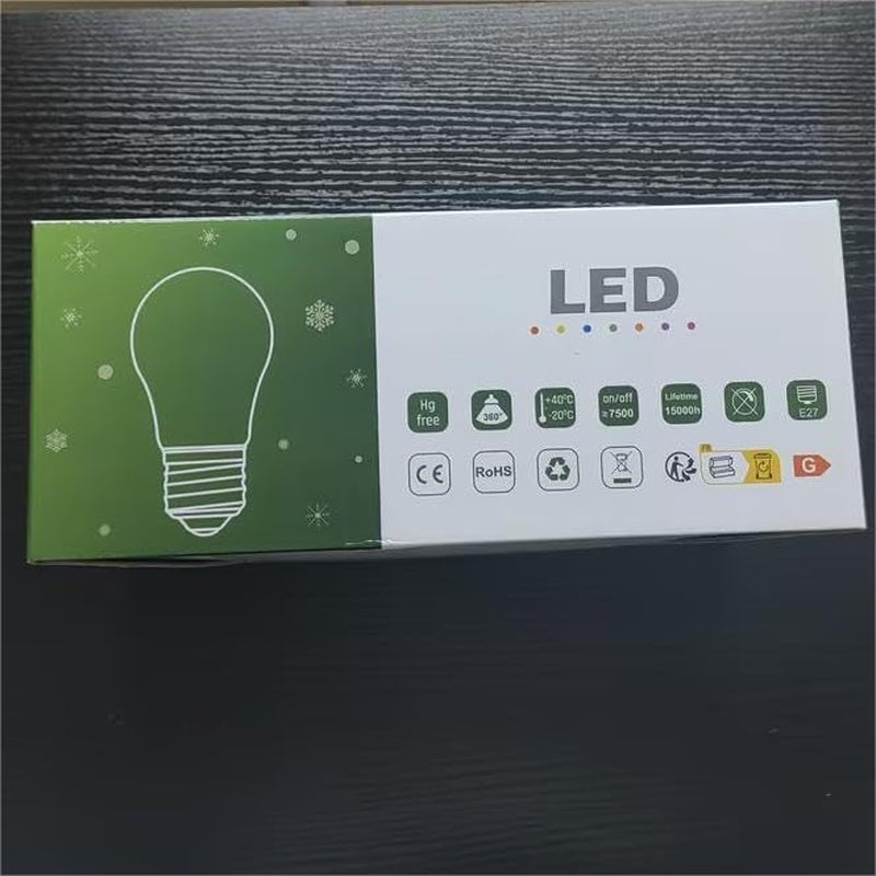 Lampadine Colorate a LED E27 3W, Lampadine LED Colorate E27, Lampadina LED Decorativa per Esterni, 220V AC, Colori Misti Rosso Verde Blu Giallo Arancio, Plastica, Confezione Da 20