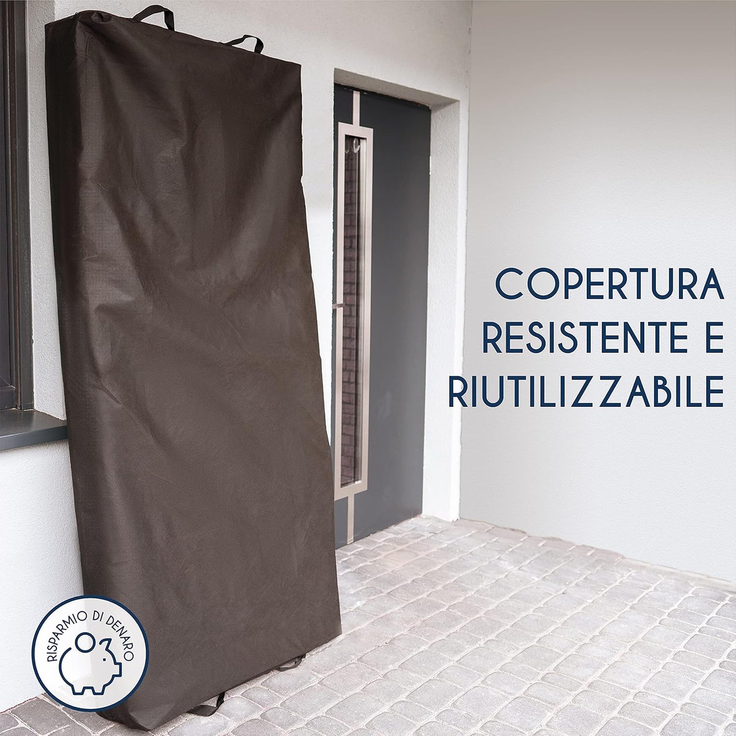 Custodia Materasso 140X190/200 Trasloco E Stoccaggio (Made in EU E OEKO-TEX - Spessore 30Cm) - Coprimaterasso Con Cerniera E 4 Maniglie