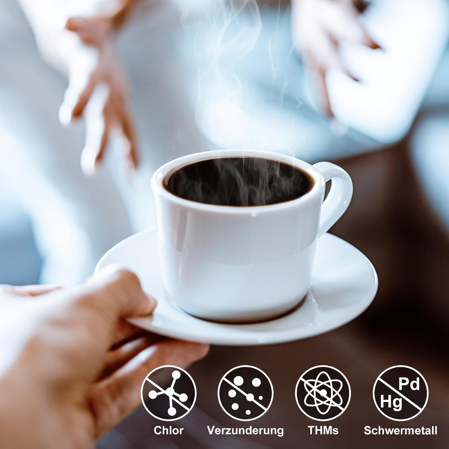Filtro Acqua Di Ricambio per Macchine Da Caffè, 4 Pezzi, Certificato TÜV SÜD, per Sage Barista Express Pro, Cartuccia Filtro Dell'Acqua per SES810/SES880/SES920/SES980/SES990/SES875/SES008/BES008