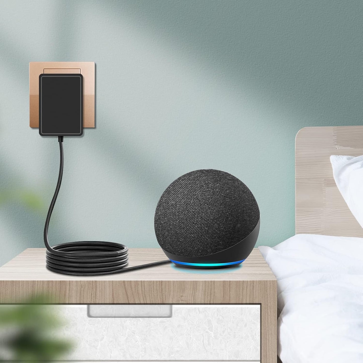 Gonine 15W Adattatore Di Alimentazione per Amazon Echo Dot, Echo Dot 3A Generazione, Cavo Fire TV Cube