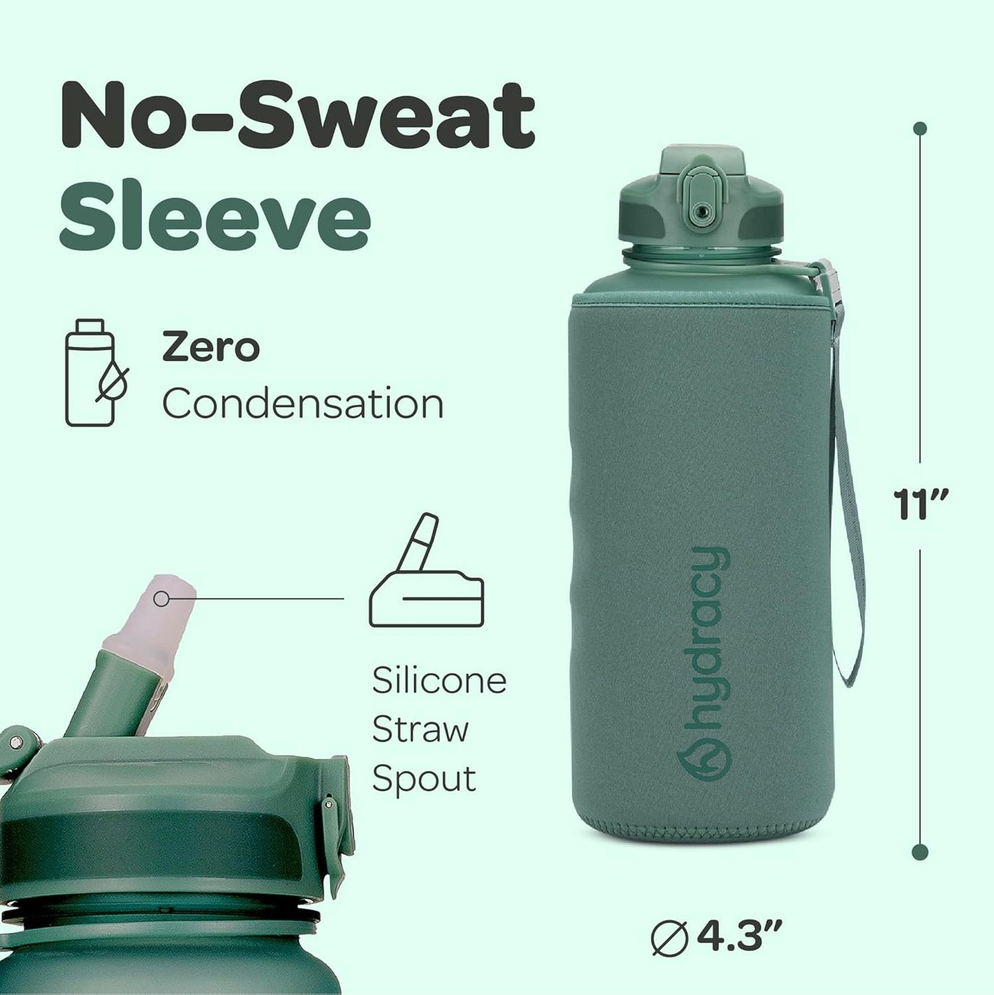 Borraccia Motivazionale Con Indicatore Di Orari - Borraccia Palestra Senza BPA - a Prova Di Perdite E anti Condensa - Borraccia Colino per Infusione Di Frutta