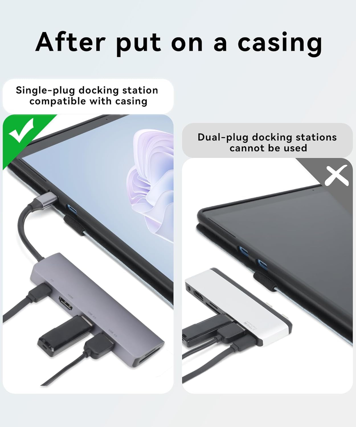 Custodia per Tablet Surface Pro 11, Pro 10,Pro 9 per Business Custodia Con Portapenne, Angolo Di Visualizzazione Multiplo Regolabile, Compatibile Con La Tastiera Type Cover