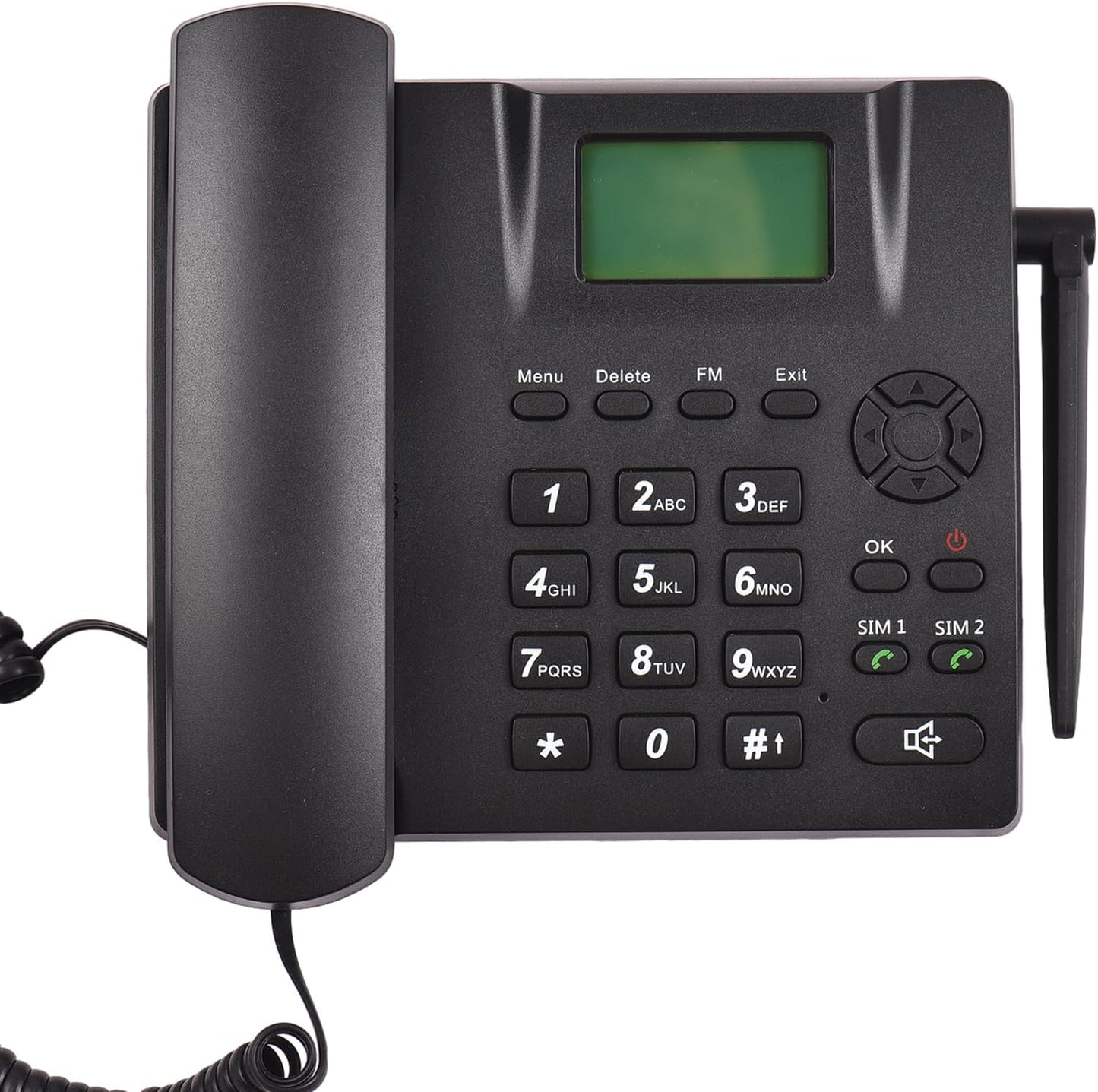 Telefono Fisso Con Sim, GSM850/900/1800/1900MHZ, Dual SIM Segnale 2G, Telefono Fisso Anziani Con Funzione Registrazione, per Casa, Ufficio, Hotel