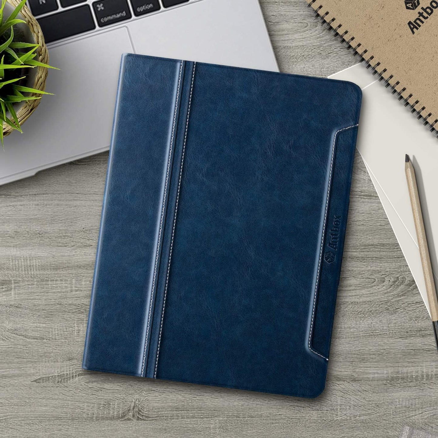 Custodia per Ipad 10ª Generazione 10,9 Pollici 2022 in Pelle PU Con Portapenne, Angolo Di Supporto Regolabile, Funzione Di Auto Sveglia/Sonno (Blu)