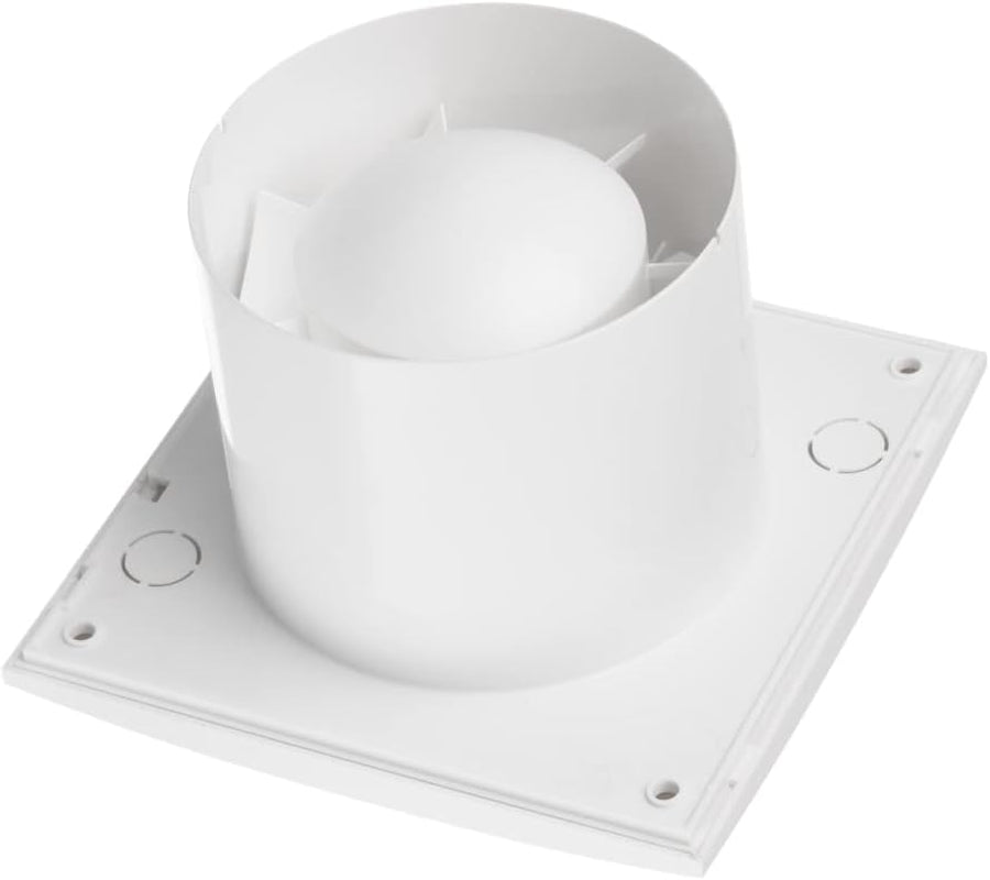 Ø 100Mm Aspiratore Bagno Con Timer E Sensore Di Umidità - Ventola Aspirazione Bianca - Estrattore Aria - Ventilatore Da Parete per Cucina, Garage, WC