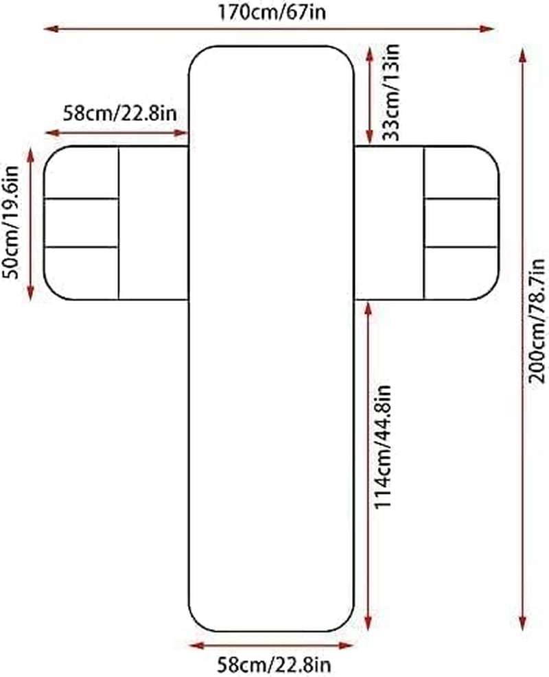 Fodera per Sedia Relax Con Imbottitura Antiscivolo, Rivestimento in Tessuto Antiscivolo, Con 2 Cinghie Di Chiusura, 6 Tasche Laterali, Rivestimento Protettivo per Divano a 1 Piazza, Colore: Grigio