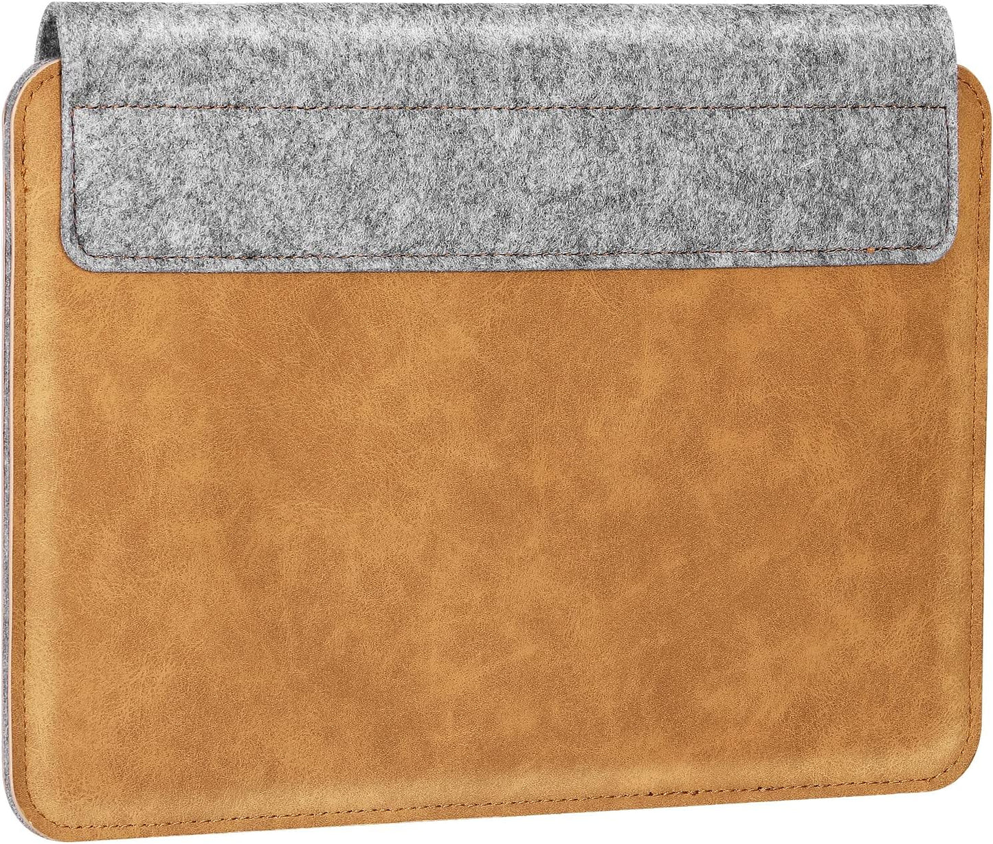 Custodia per Ipad Air 5/4 10.9, Galaxy Tab S8 11", Ipad 9A Gen 10.2", Surface Go 2 10.5" 2020, Ipad PRO 11 2021, Ipad PRO 10.5/9.7, Case in Feltro E Pelle PU, Durevole, Grigio & Marrone