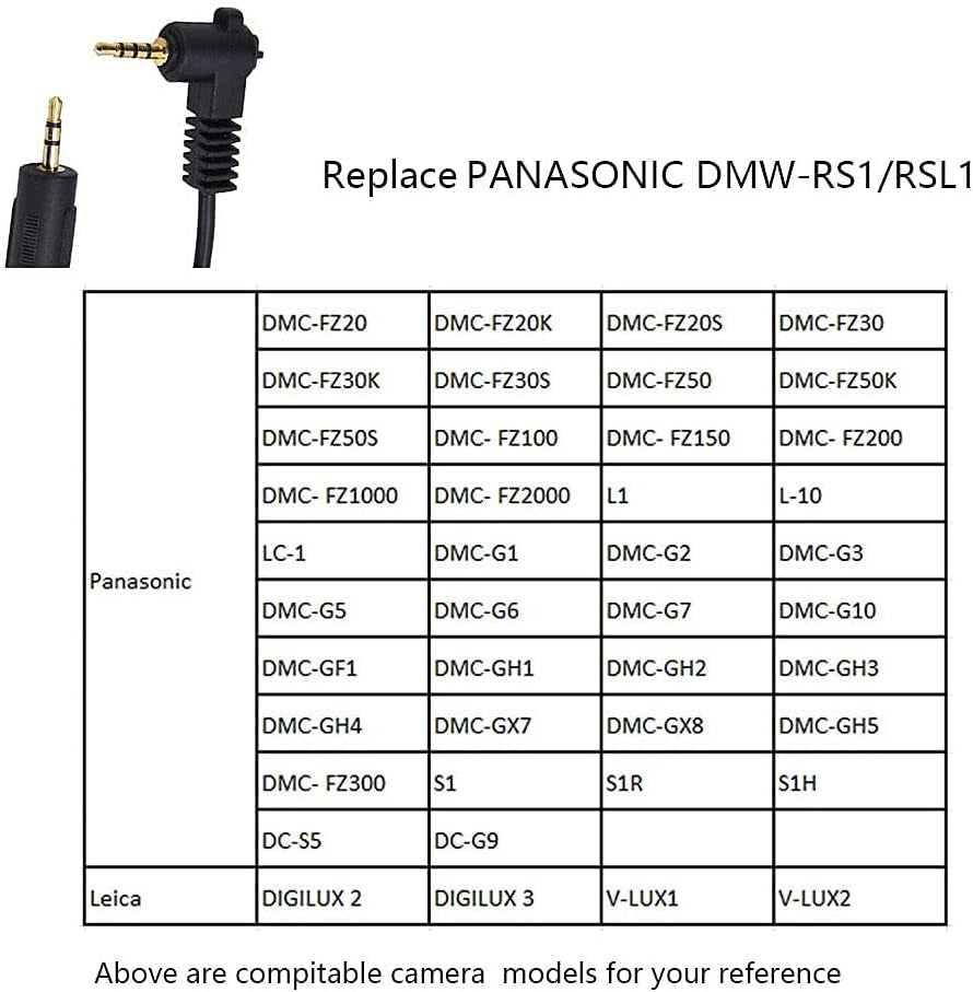 Telecomando Wireless per Controllo Dell'Otturatore Da Remoto DMW-RS1 per Fotocamere Panasonic Lumix S1 S1R S1H S5 G85 GH6 GH5 GH5S GH4 GX8 GX7 G10 G7 G6 G5 FZ2000 FZ1000 Leica V-LUX2