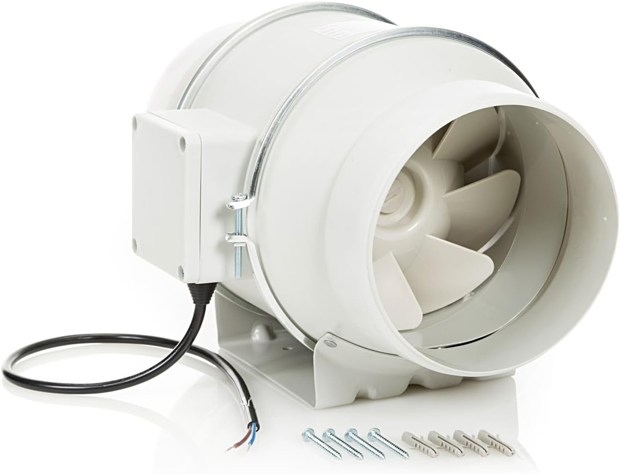 Estrattore in Linea DFA150 Ventilatore Da Condotto 150 Mm / 6'' - Ventilatore Industriale a Basso Consumo Energetico