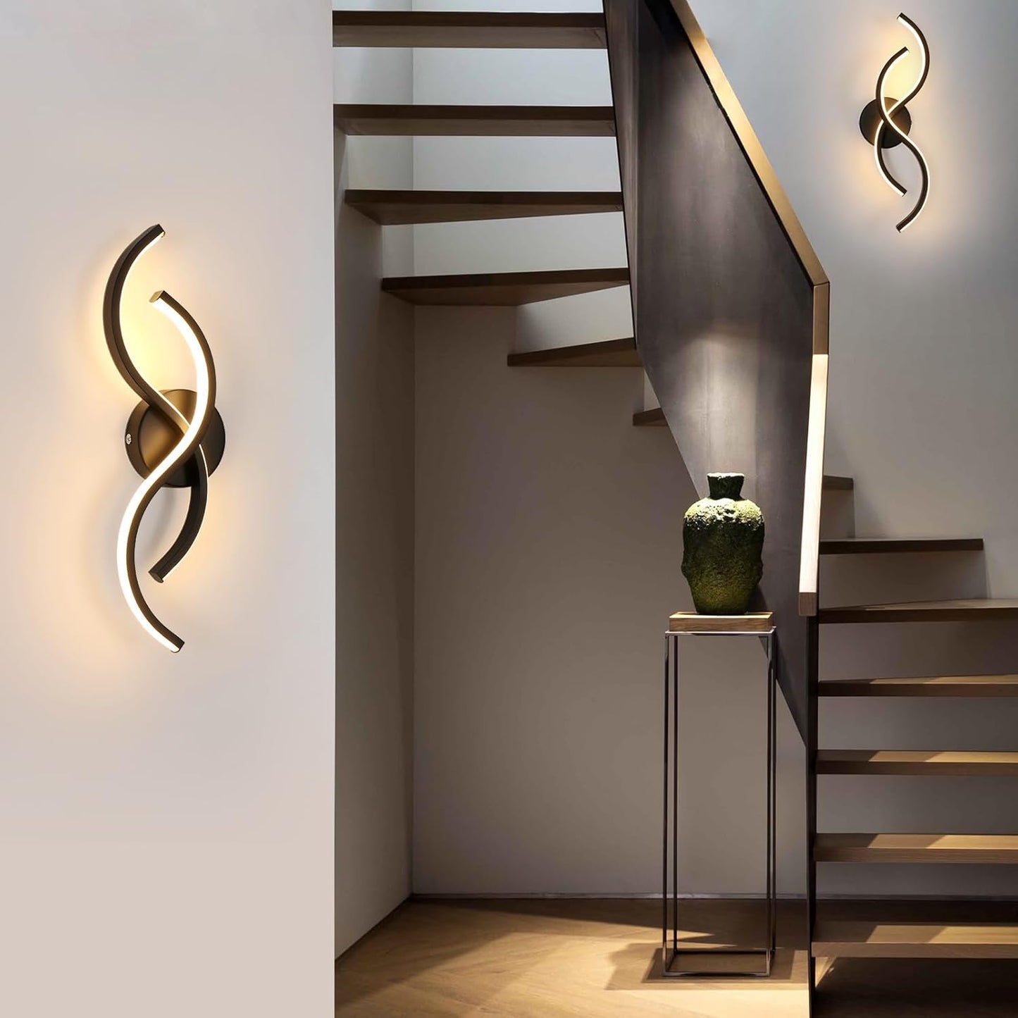 Applique Da Parete Interno LED, 15W 1687LM Lampada a Muro LED Creativo, 42CM Lampada Da Parete Moderna in Acrilico per Camera Da Letto Bagno Soggiorno Corridoio, Bianco Caldo 3000K