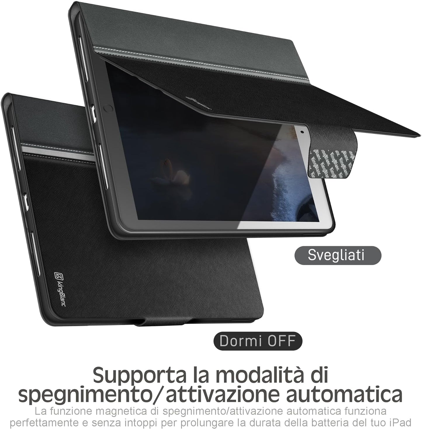 Custodia per Ipad Air 3 10.5" 2019 / Ipad Pro 10.5" 2017 Modello Con Portapenne, Funzione Auto Sleep/Wake & Supporto, in Pelle Vegana, Smart Cover Case per Ipad Da 10.5"