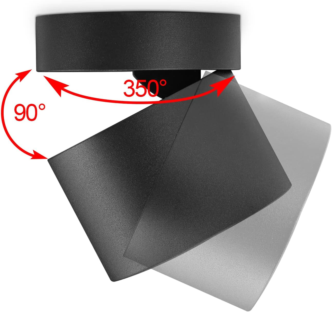 Faretto Da Soffitto a LED Orientabili Ø84*80Mm Con Modulo LED Intercambiabile 6W GX53 Lampadina LED Spot Light Nero Faretti Da Soffitto Luce Calda Bianca 3000K 550LM Apparecchio a Plafone