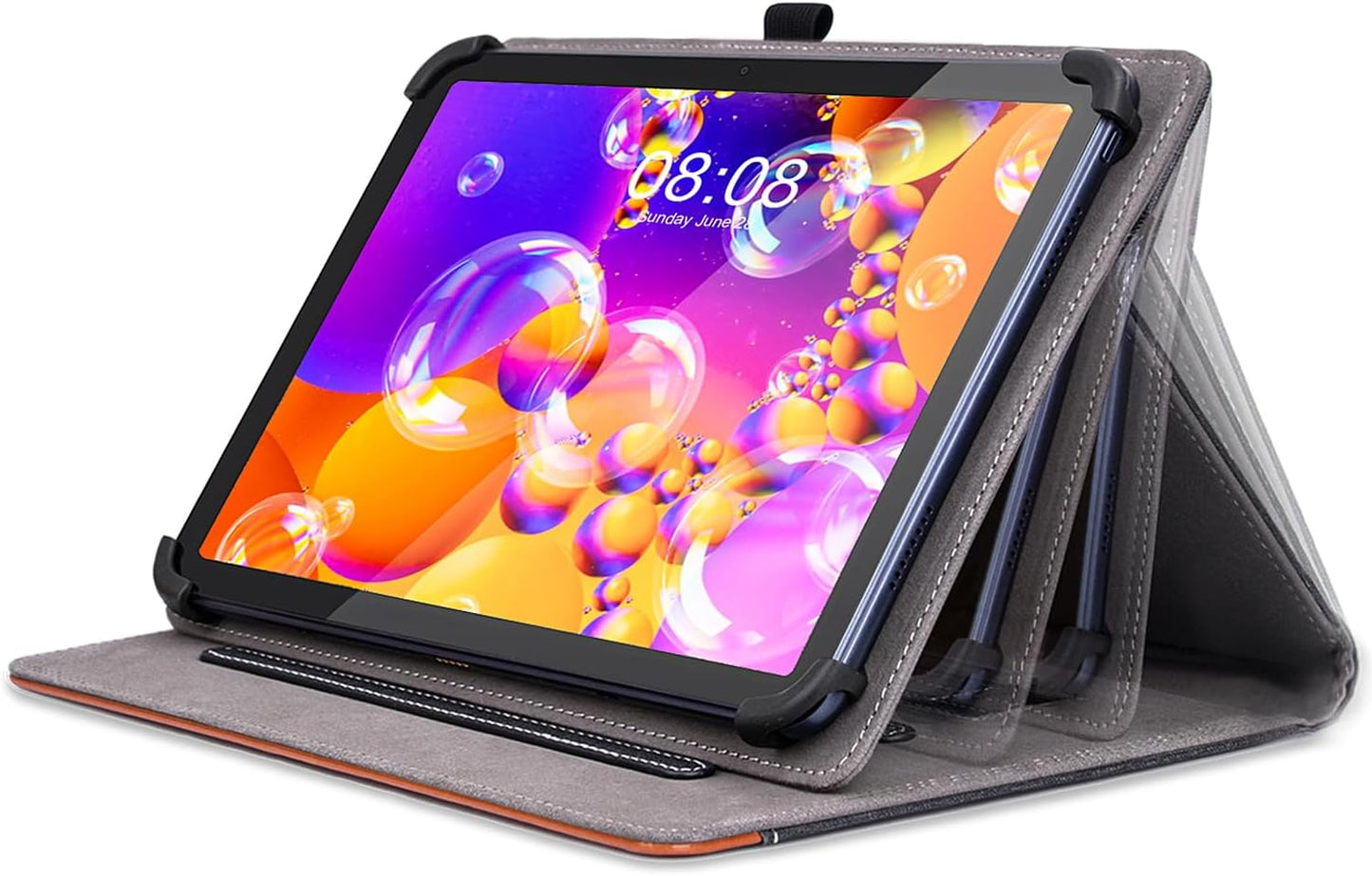 Custodia Universale per Tablet 10-11 Pollici, Cover per Doogee U10/U9/Whitedeer/Brillar/Yicty/Facetel/Yestel Tablet 10", Honor Pad X8A Tablet 11", Cover in Pelle PU Multi Angolo Di Visione,Nero