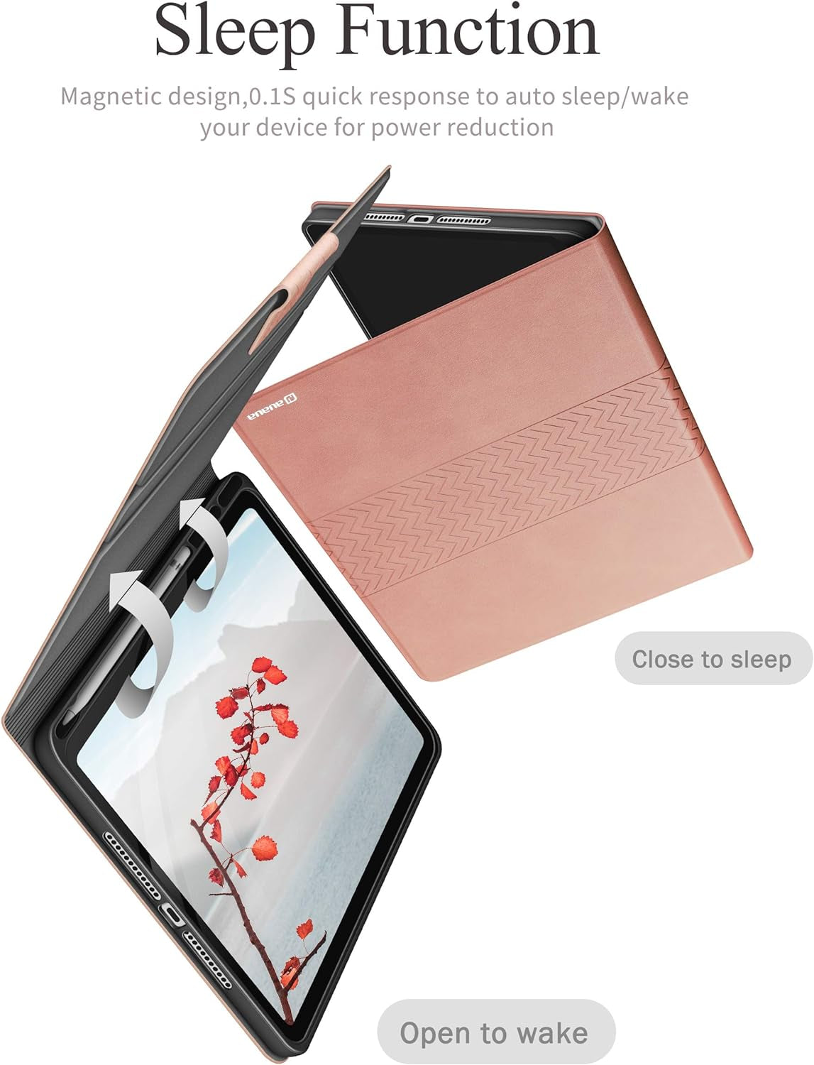 Custodia per Ipad 9A Generazione 2021, Ipad 8A Generazione 10.2" 2020, Ipad 7A Gen 2019, Con Portapenne Integrato, Auto Svegliati/Sonno (Rosa)