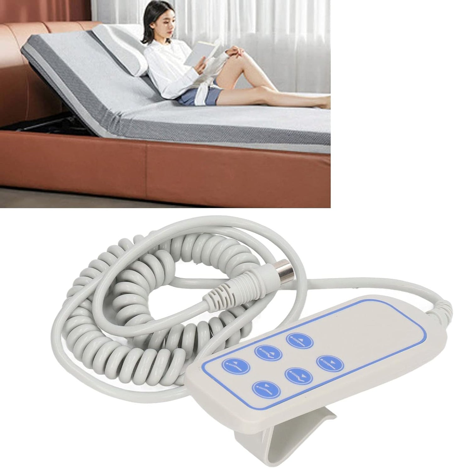 Telecomando per Letto Di Cura, Controller per Poltrona Reclinabile Elettrica Interruttore Manuale per Comando Poltrona Elevabile a 6 Pulsanti Parti Di Ricambio per Poltrona