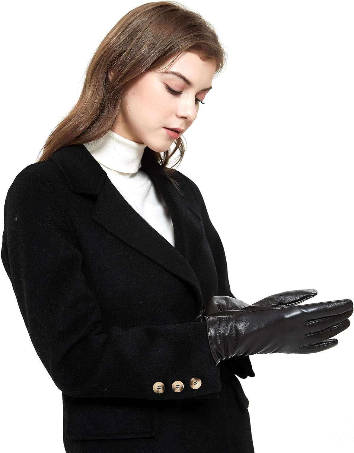 Guanti Da Donna in Pelle Di Cashmere, Leggeri Ed Eleganti, Adatti per L'Uso Quotidiano