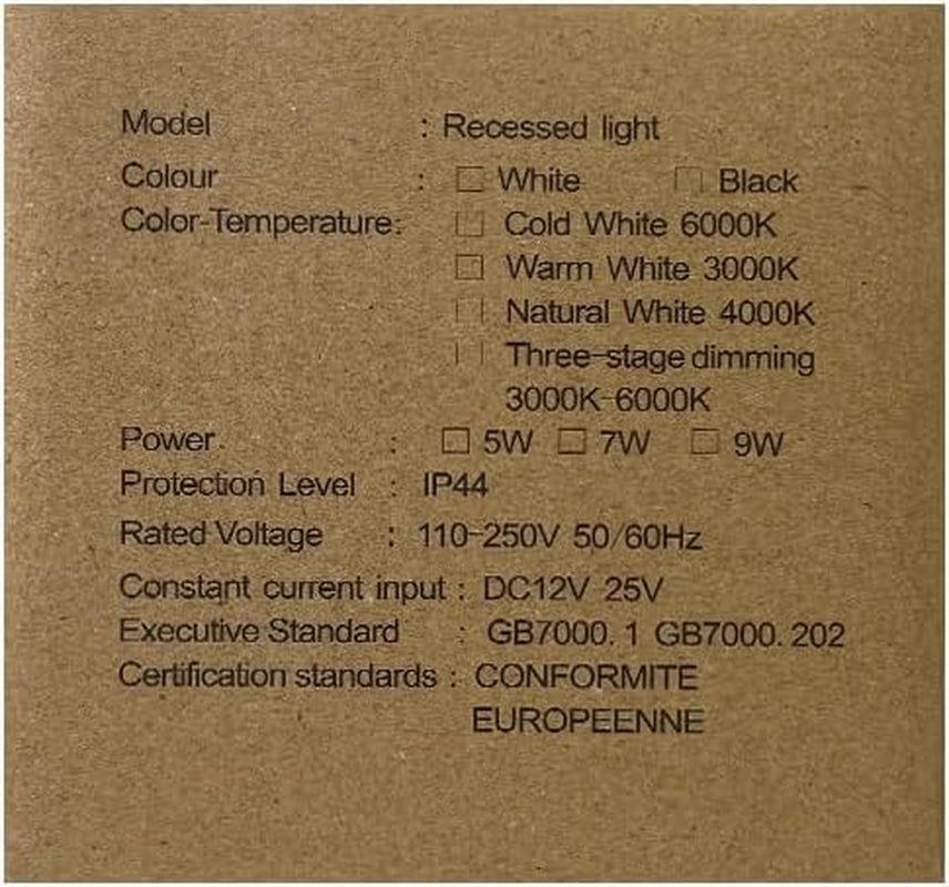 5 Faretti LED Da Incasso per Cartongesso 7W Luci Ultrasottili Da Soffitto E per L’Illuminazione Da Interno Ip44,Bianco Caldo 3000K,700 Lumen,Ac 220-240V,Foro Incasso 80-90Mm(Nero)
