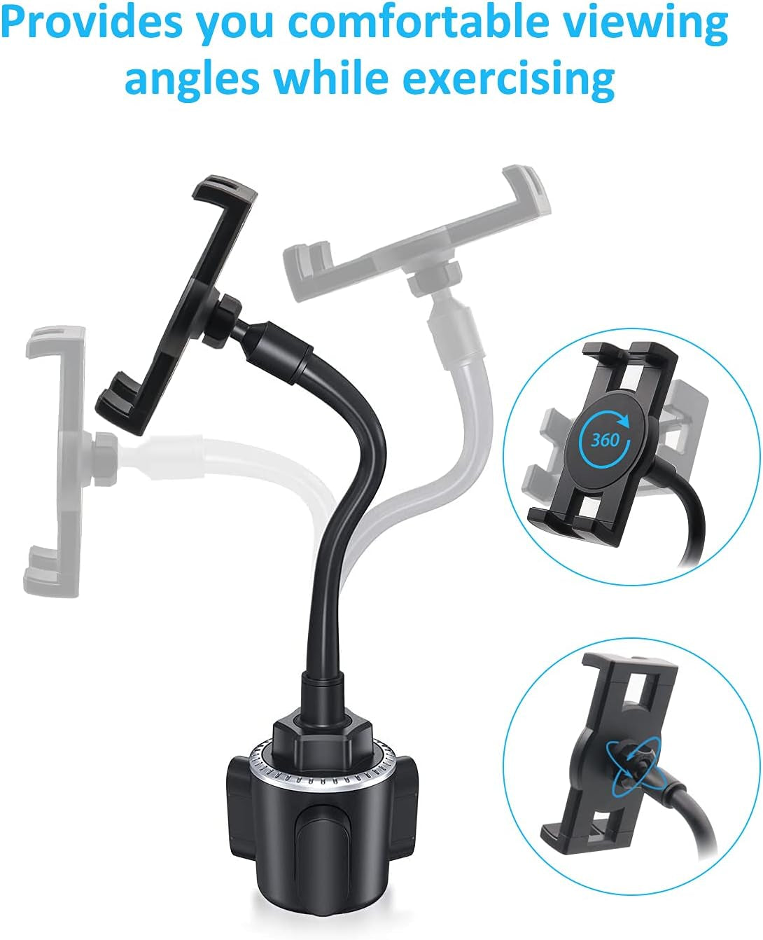 Collo Oca Supporto Tablet Auto Portabicchieri, Universale Porta Tablet Tazza Da Camion, Tapis Roulant, Bici Spinning, per Ipad Pro 12.9 Air Mini, Galaxy Tabs, Iphone 4-13" Cellulare E Tablet