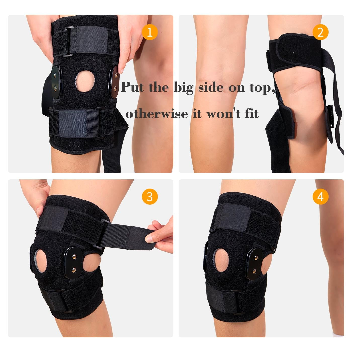 Hanging - Supporto per Ginocchio, Stabilizzatore Laterale per Supporto Del Ginocchio, Alleviamento ACL, MCL, Lacerazione Della Piastra Semi-Lunare, Artrite, Supporto per La Pressione