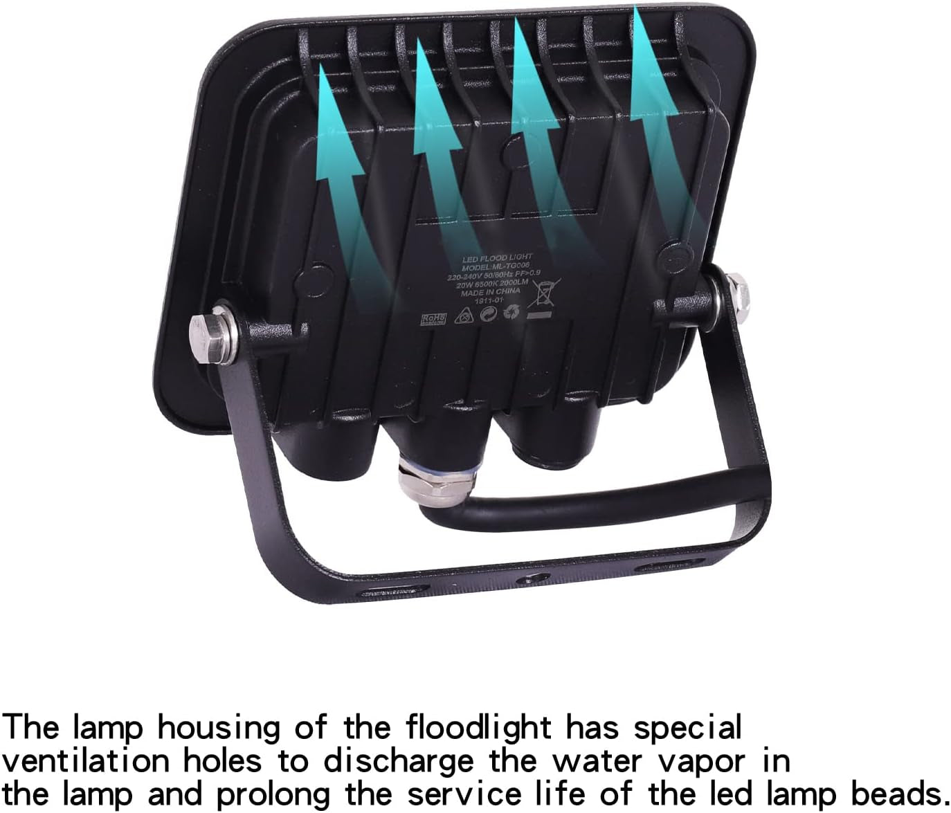 Faretto Led Da Esterno 50W,Faretti Led Esterno 5000LM,72 LED 4500K Bianca Neutra Faro Led Esterno, Faretto Da Esterno IP65 Impermeabile,Per Giardino,Cortile,Garage【2 Pezzi Nero】