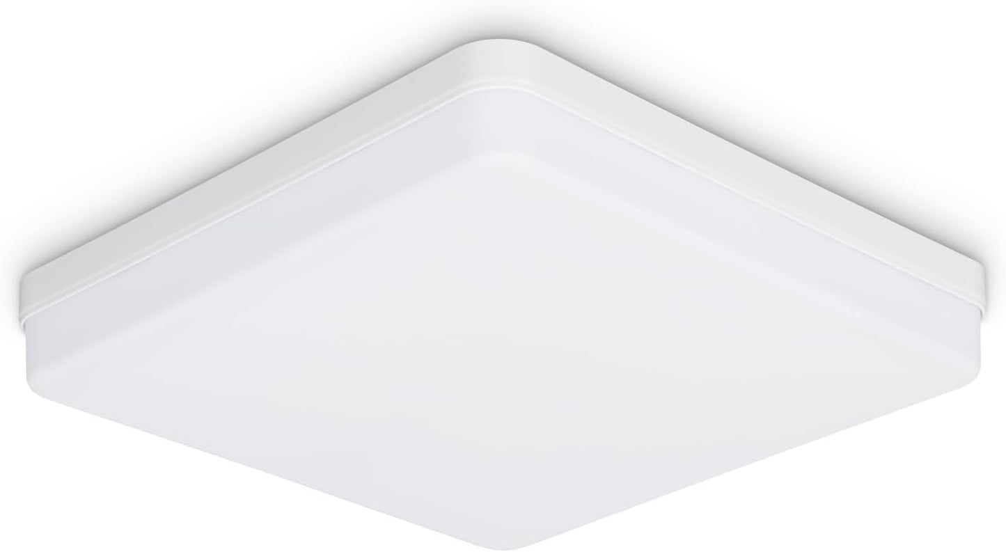 48W Plafoniera LED Quadrata - Lampada Da Soffitto Luce 3000K - Plafoniera Soffitto Bianco Caldo 4320LM - Plafoniera Led Soffitto 30Cm - Moderno Plafoniera Bagno IP44 Cucina Soggiorno Corridoio