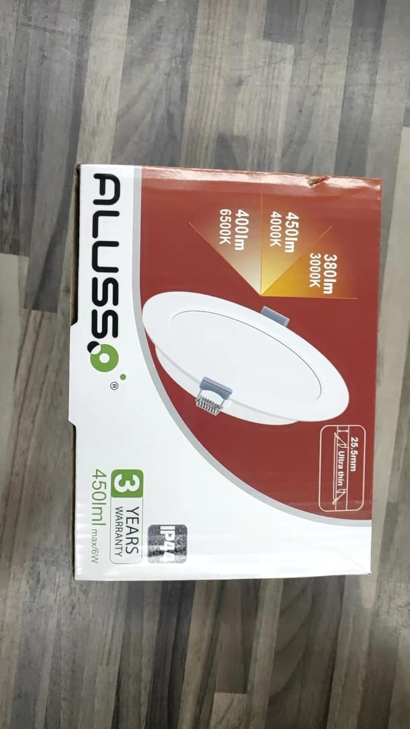 Faretti LED Da Incasso per Cartongesso, 6W 230V Bianco Caldo 3000K Bianco Neutro 4000K Freddo 6500K Regolabili IP44 Ultrasottili 25Mm Rotondi Bianco Luci Da Incasso per Bagno Cucina, Set Di 6