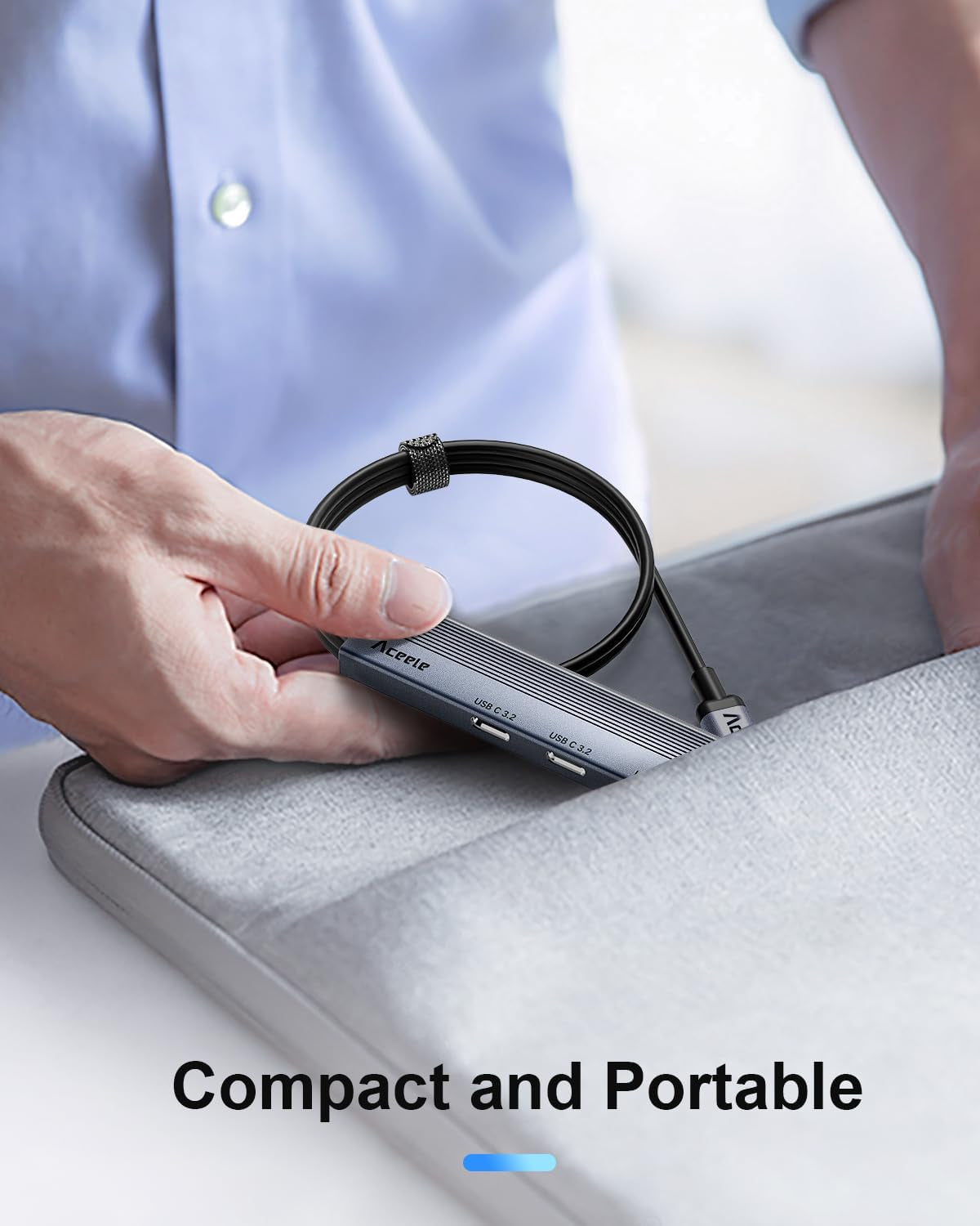 Hub USB C Da 10 Gbps Con 2 Porte USB-A E 2 Porte USB-C, Adattatore USB 3.2 Gen 2 Con Cavo Da 100 Cm, Splitter USB 5 in 1 per Laptop, PC Desktop, Macbook Pro/Air 2022/2021, Ecc.